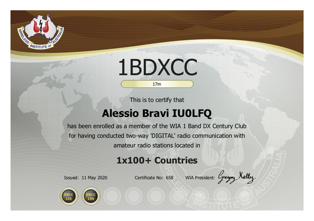 DXCC 17m Digital - 150 #658